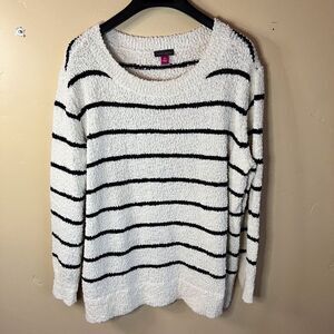 Vince Camuto Womens Oversized Striped‎ Nautical Sweater Soft Size 1X